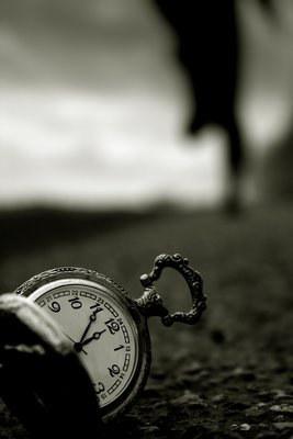 Temps, montre &agrave; gousset, ombre, fuite