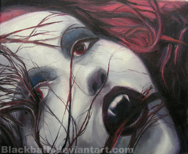 Vampire, oil painting by Alice Zilberberg